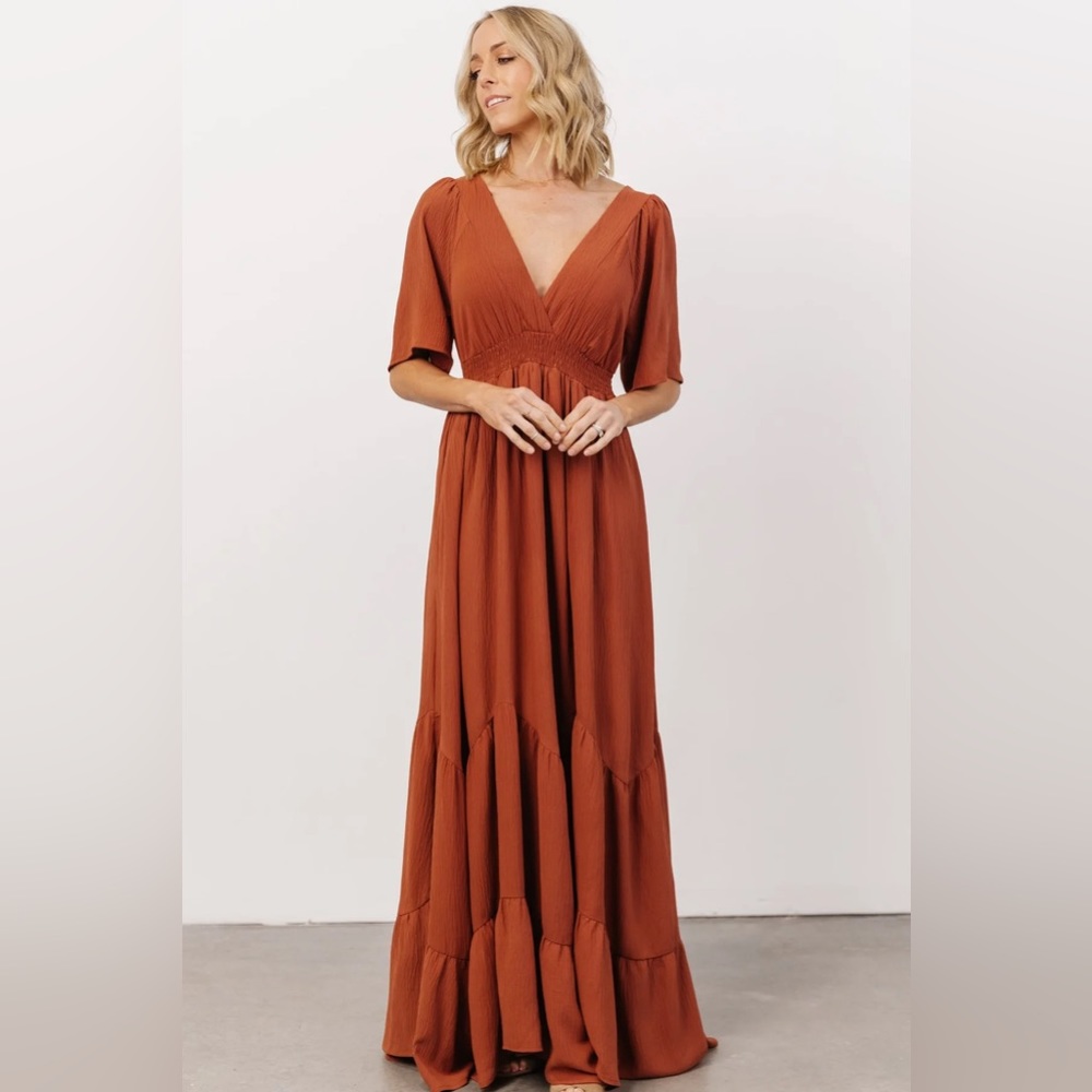 Baltic Born Delilah Maxi Dress in Terracotta size M